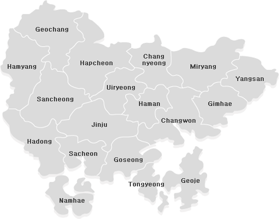 Gyeongsangnam-do's map