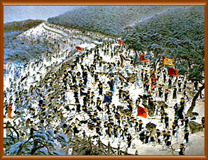 The battle of Haengju Fortress