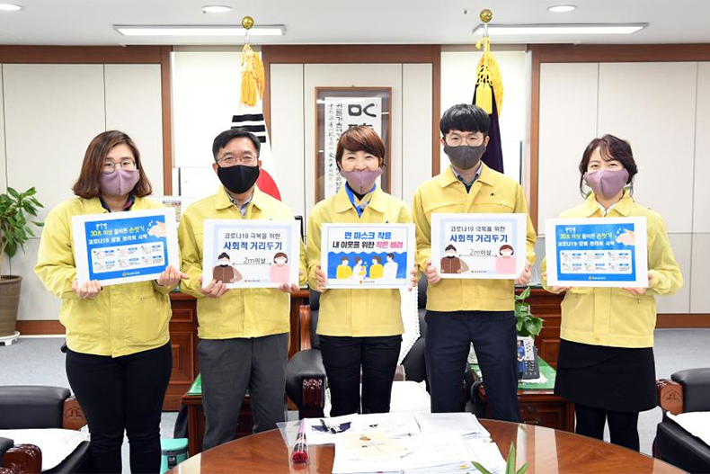 경상남도의회 김지수 의장, 면 마크스 착용 캠페인 동참