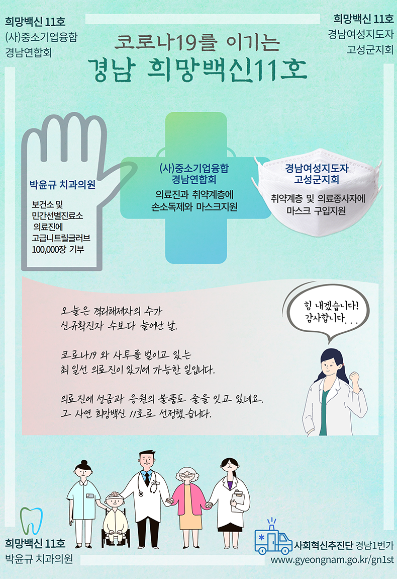 그림 13_경남 희망백신 11호-의료종사자들을 위한 손길들(3월 13일)
