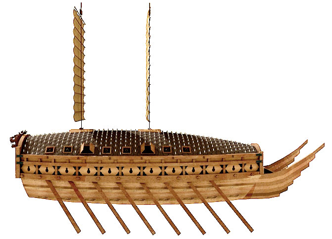 Turtle ship - Restored model of external shape of the turtle ship of 1592