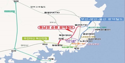 경남~부산~울산 1시간 생활권 광역철도 ‘착착’